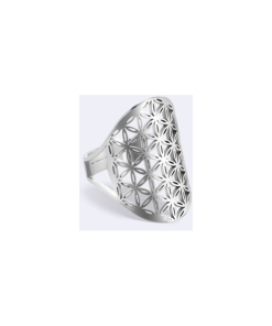 Anillo Flor de Vida Plateado